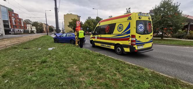 Bydgoszcz: Wypadek na ul. Jagiellońskiej! Jedna osoba trafiła do szpitala 