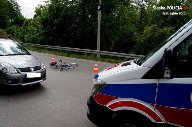Koszmarny wypadek rowerzysty w Jastrzębiu-Zdroju [ZDJĘCIA]