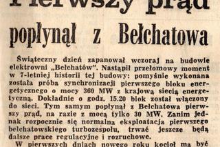 Bełchatów: 39. lat temu z elektrowni POPŁYNĄŁ PIERWSZY PRĄD! Jak wyglądał wtedy energetyczny gigant? 