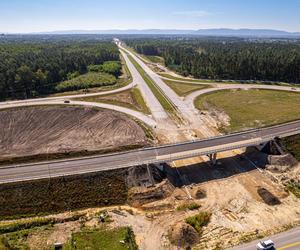 Plac budowy S1 Oświęcim - Dankowice w sierpniu 2024