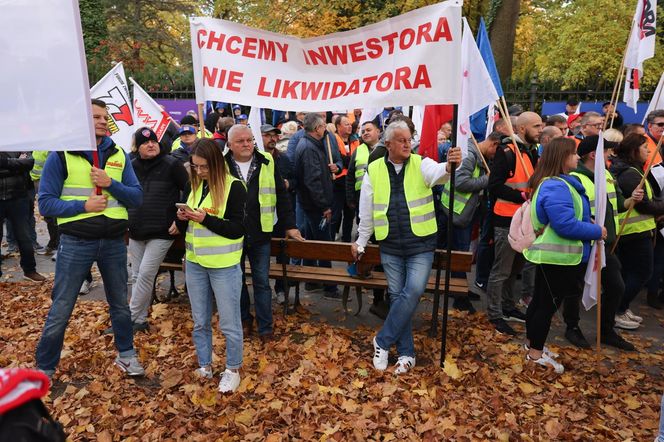 Protest hutników w Warszawie (23.10.2024)