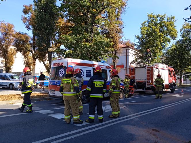 Wypadek na skrzyżowaniu ulic Szkotnik i Mościckiego