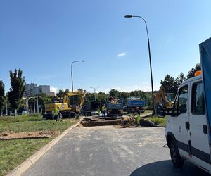 Zapadła się ulica w Lublinie. Występują utrudnienia w ruchu