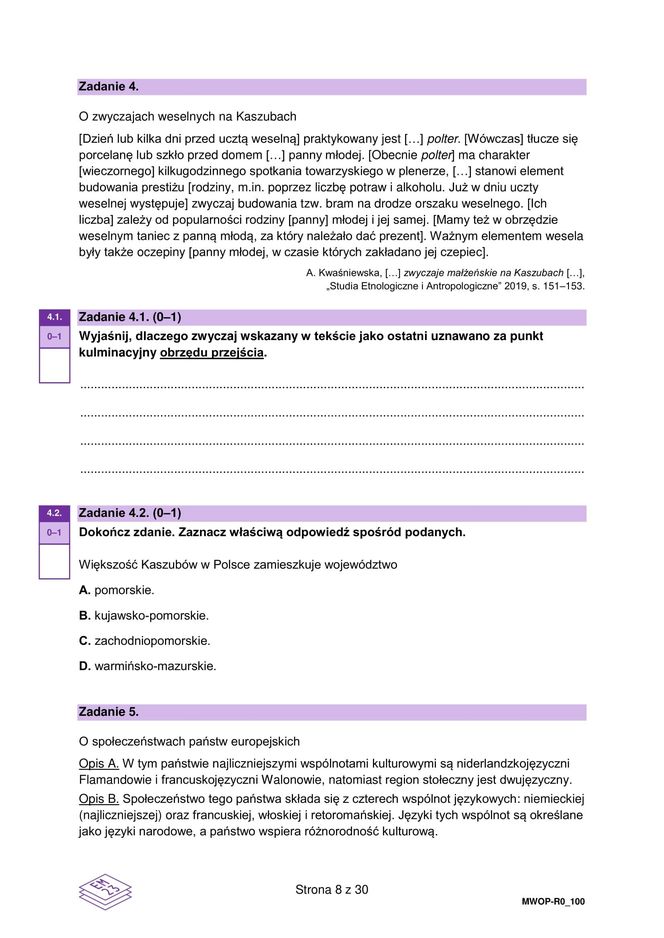 Matura WOS 2025 - ARKUSZ CKE, ODPOWIEDZI, ZADANIA DO POBRANIA