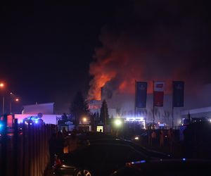 Pożar hali w Sosnowcu