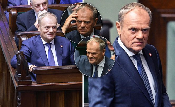 Wszystkie miny Donalda Tuska.