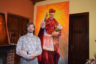 Ostatnie dzieło malarza Eliasza Dyrowa 3-metrowy kardynał stefan wyszyński