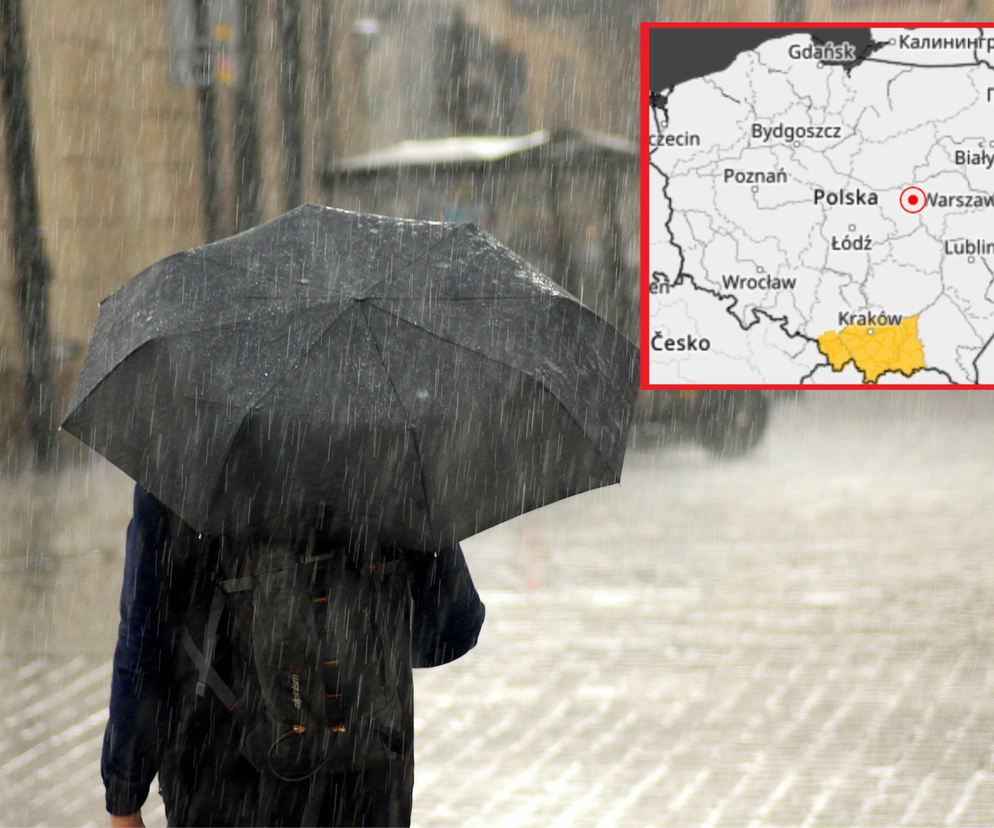 W Małopolsce już pada, a będzie gorzej. IMGW wydało alerty o silnych ulewach 