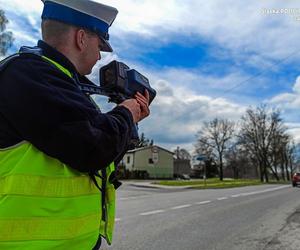 Kontrola prędkości przez policję śląską