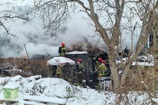 Pożar na działkach w Zielonej Górze