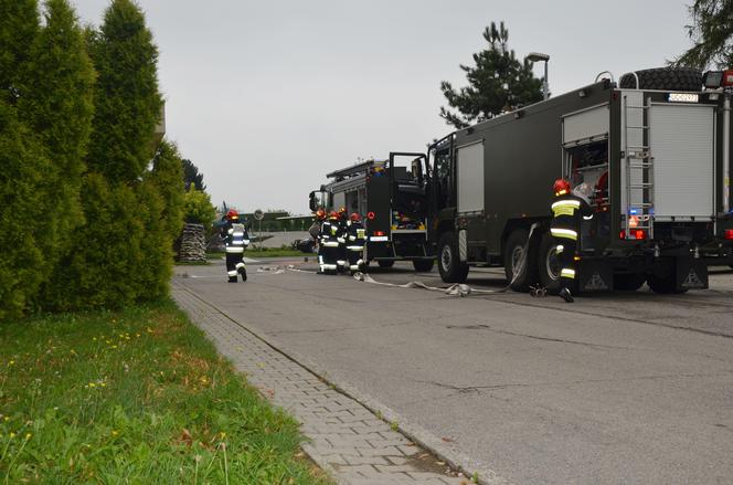 Pożar na lotnisku w Balicach pod Krakowem