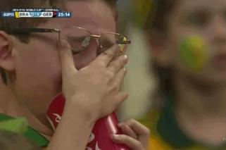 Brazylia - Niemcy. Młody kibic płakał na trybunach [WIDEO]