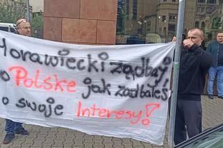 Protest górników w Katowicach w sprawie taniego węgla