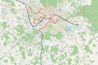 Proponowana sieć tramwaju dwusystemowego w Białymstoku
