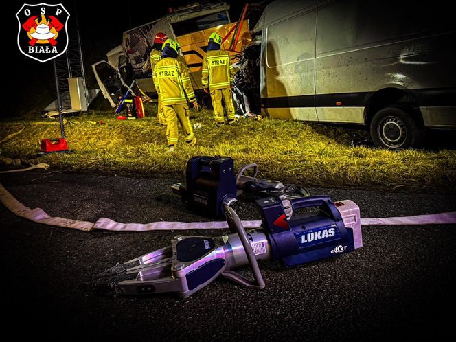 Wypadek na autostradzie A1 w Szarlejce