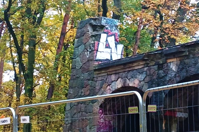 Porządkowanie terenu wokół wieży Quistorpa