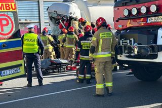 Na trasie S2 w rejonie Ursusa doszło do poważnego wypadku