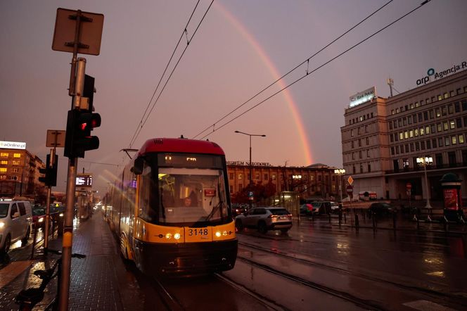 Burza i tęcza w Warszawie (30.10.2025)
