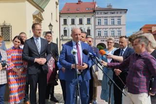 Konferencja Jakuba Kwaśnego, kandydata Koalicji Obywatelskiej na prezydenta Tarnowa
