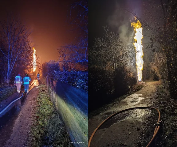 Słup ognia nad Krakowem. Wszystkie służby na miejscu