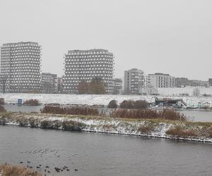 Wrocław pod śniegiem. Trudne warunki na drogach, korki, opóźnienia i awarie