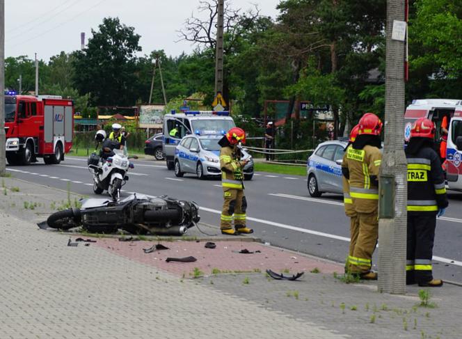 Śmiertelny wypadek motocyklisty w Radości