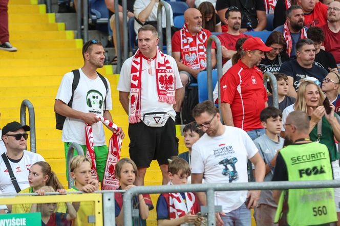 Kibice na meczu gwiazd Polska - Brazylia na Stadionie Śląskim