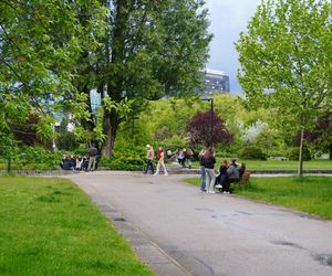 Studenci Politechniki gromadzą się w okolicy terenu juwenaliów