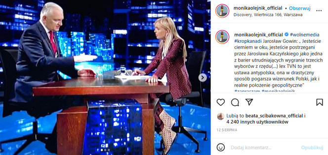Monika Olejnik i jej dziwne buty
