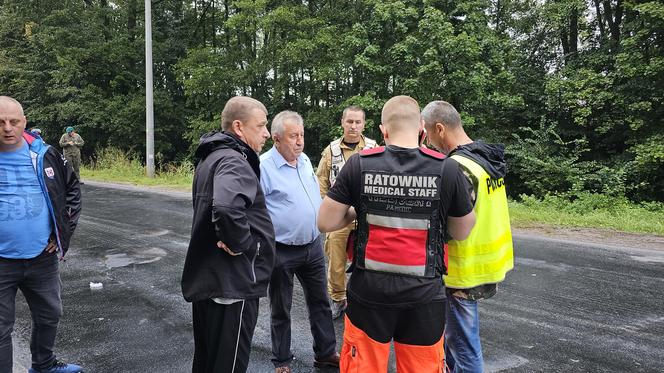 Wypadek w pobliżu Konotopu  - autobus z tirem 