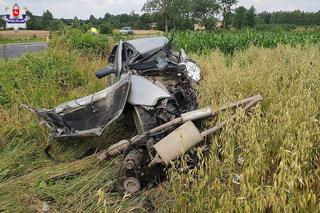 Zmiażdżony Fiat i śmierć 28-latki. Tragiczny wypadek w miejscowości Janowiec