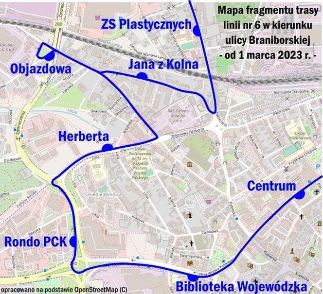Zmiany w kursowaniu autobusów MZK w Zielonej Górze od 1 marca 2023 r.