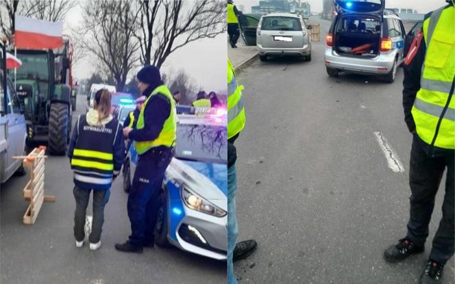 Wypadek podczas protestu rolników pod Brodnicą. Pijana kobieta potrąciła 4 osoby. Policjant w szpitalu