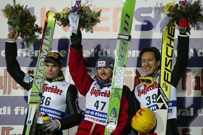 Noriaki Kasai podczas Mistrzostw Świata w Predazzo 2003