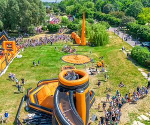 Wielkie atrakcje w parku Podolskim! Młodzi łodzianie szaleli na 11-stu dmuchańcach