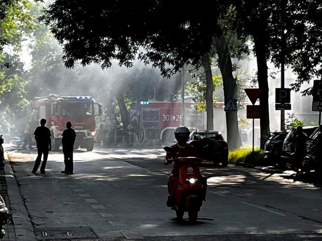 Pożar busa w centrum Lublina. Gaśnice samochodowe nic nie dały