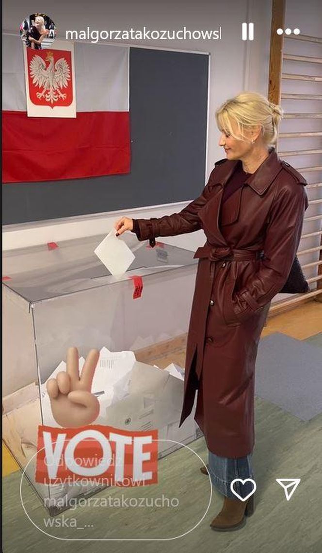 Wybory 2025: Tak Głosują gwiazdy. Małgorzata Kożuchowska