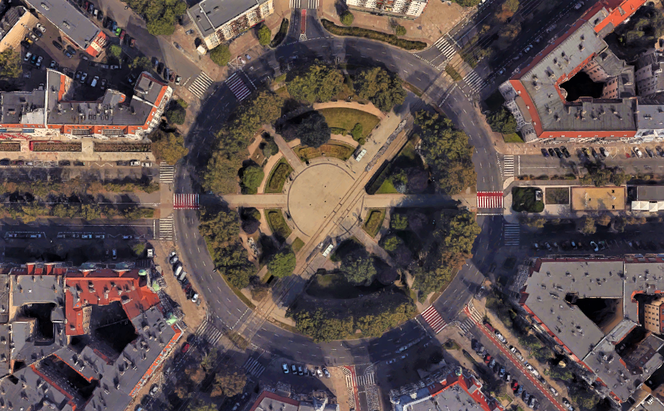 Szczecin w szczególe według Google Earth
