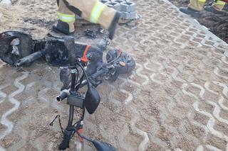 Pożar w Białogardzie. W mieszkaniu zapaliła się hulajnoga