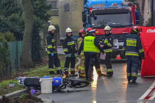 Młody kierowca motoroweru wpadł w poślizg