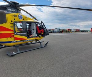 Dramatyczne sceny w Krośnie. Podczas wyścigu samochód uderzył w kibiców