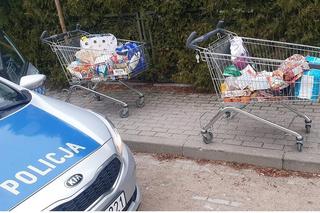 Grajewo. Złodzieje okradli supermarket i zapakowali wózki do samochodu. Grozi im do 5 lat więzienia