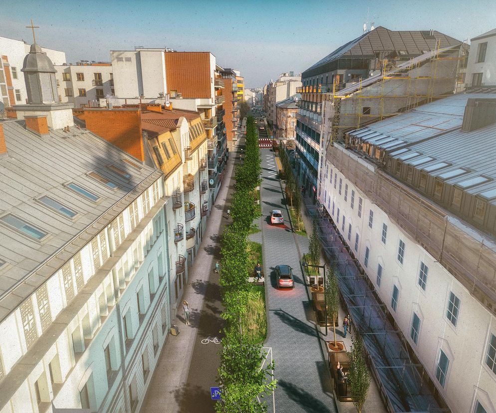 Wizualizacja ulicy Okrzei po zmianach