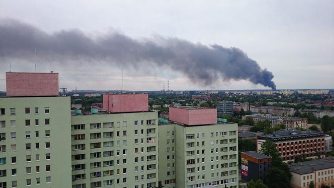 Pożar na Dąbrowie widać z budynku redakcji ESKA