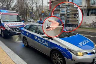 Niespodziewany wypadek na budowie. Karetka zabrała... przechodnia