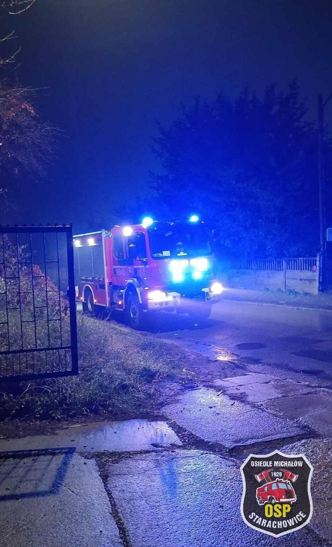 W tartaku przy Myśliwskiej w Starachowicach zapalił się wózek widłowy