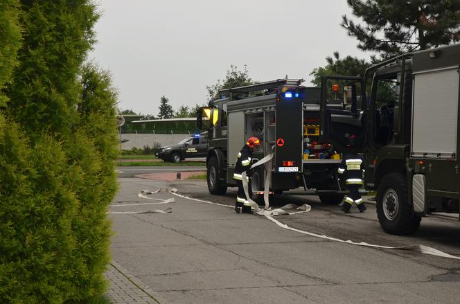 Pożar na lotnisku w Balicach pod Krakowem