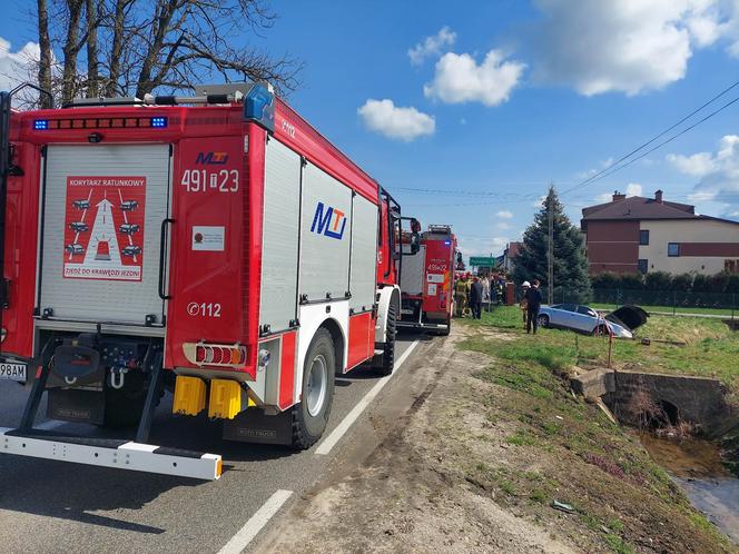 Wypadek w Tychowie. Poszkodowany kierowca Audi 