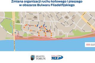 Bulwar Filadelfijski zostanie zamknięty! Ogromne utrudnienia dla torunian