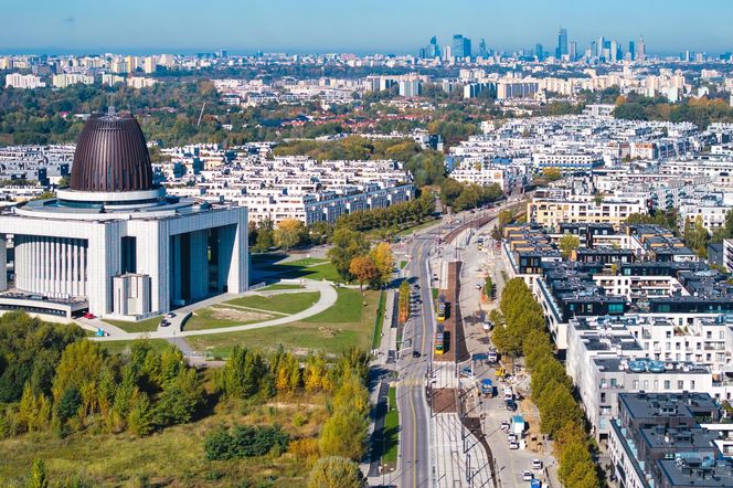 Nowa trasa tramwajowa w Miasteczku Wilanów